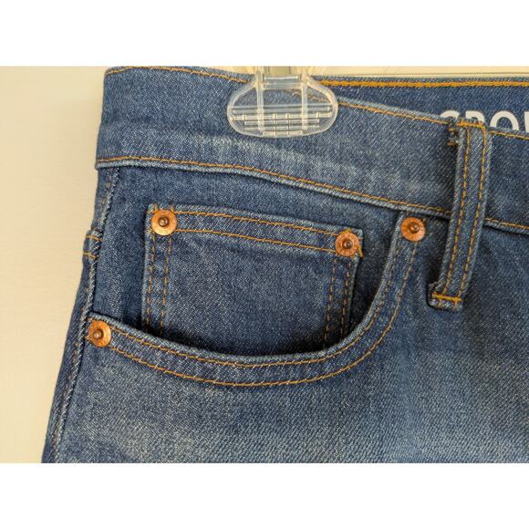 New J. Crew 9" Billie Demi-Boot Jeans Size 29 (8) Blue Crop Mid Rise Raw Hem - Picture 6 of 12